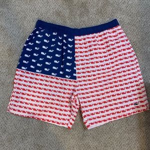 Vineyard Vines Men’s USA Flag Swim Trunks